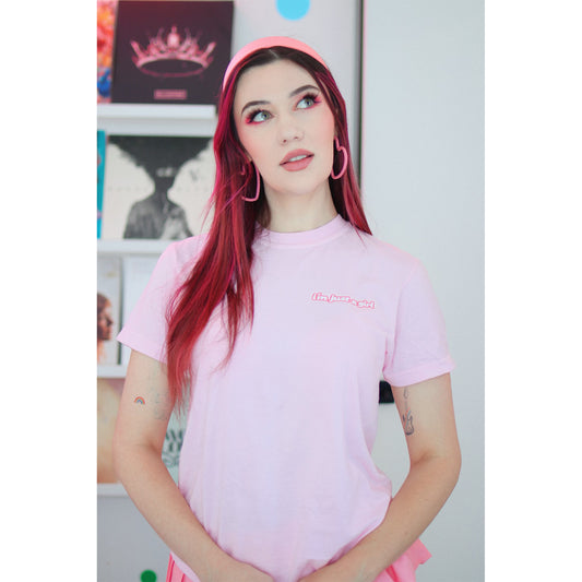 Just A Girl tee- pink